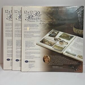 Lot Of 3 Creative Memories 12x12 Page Protectors 15 sheets/ 32 pages new 2001
